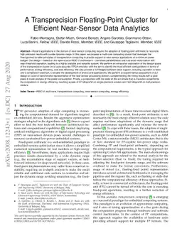 A transprecision floating-point cluster for efficient near-sensor data
  analytics