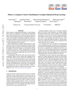 Pollux: Co-adaptive Cluster Scheduling for Goodput-Optimized Deep
  Learning