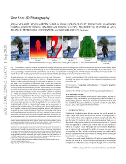 One Shot 3D Photography