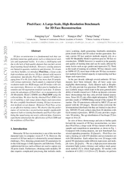 Pixel-Face: A Large-Scale, High-Resolution Benchmark for 3D Face
  Reconstruction