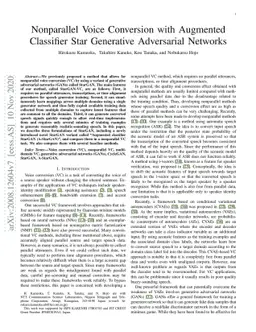 Nonparallel Voice Conversion with Augmented Classifier Star Generative
  Adversarial Networks