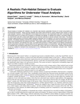 A Realistic Fish-Habitat Dataset to Evaluate Algorithms for Underwater
  Visual Analysis