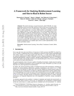 A Framework for Studying Reinforcement Learning and Sim-to-Real in Robot
  Soccer