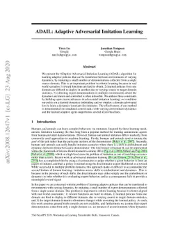 ADAIL: Adaptive Adversarial Imitation Learning