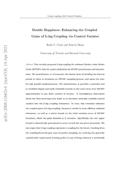 Double Happiness: Enhancing the Coupled Gains of L-lag Coupling via
  Control Variates