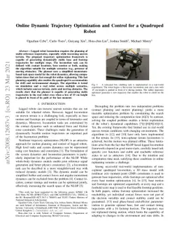 Online Dynamic Trajectory Optimization and Control for a Quadruped Robot