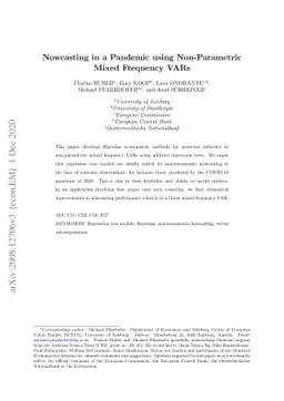 Nowcasting in a Pandemic using Non-Parametric Mixed Frequency VARs