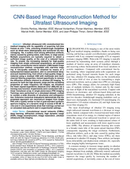 CNN-Based Image Reconstruction Method for Ultrafast Ultrasound Imaging