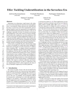 Fifer: Tackling Underutilization in the Serverless Era