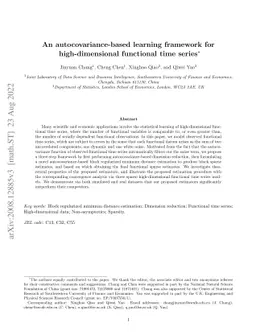 An autocovariance-based learning framework for high-dimensional
  functional time series