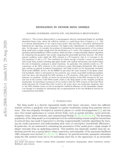 Estimation in Tensor Ising Models