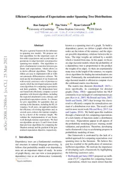Efficient Computation of Expectations under Spanning Tree Distributions