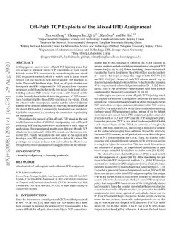 Off-Path TCP Exploits of the Mixed IPID Assignment