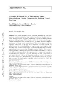 Adaptive Exploitation of Pre-trained Deep Convolutional Neural Networks
  for Robust Visual Tracking