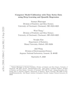 Computer Model Calibration with Time Series Data using Deep Learning and
  Quantile Regression