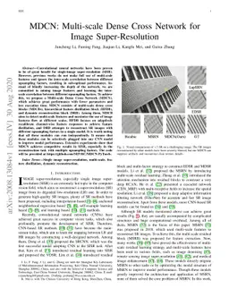 MDCN: Multi-scale Dense Cross Network for Image Super-Resolution