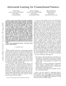 Adversarial Learning for Counterfactual Fairness