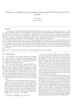 Performance portability through machine learning guided kernel selection
  in SYCL libraries