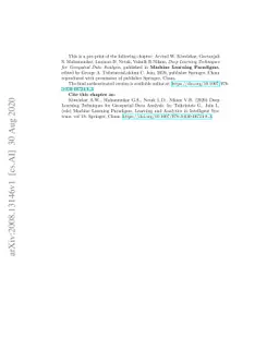 Deep Learning Techniques for Geospatial Data Analysis