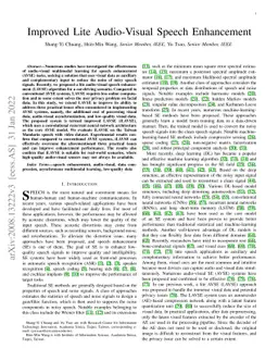 Improved Lite Audio-Visual Speech Enhancement