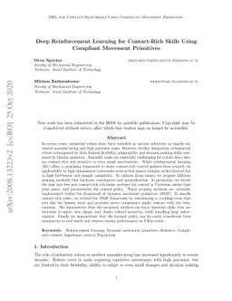 Deep Reinforcement Learning for Contact-Rich Skills Using Compliant
  Movement Primitives