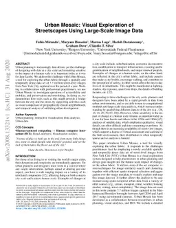 Urban Mosaic: Visual Exploration of Streetscapes Using Large-Scale Image
  Data