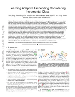 Learning Adaptive Embedding Considering Incremental Class