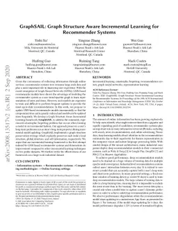 GraphSAIL: Graph Structure Aware Incremental Learning for Recommender
  Systems