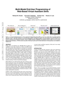 Multi-Modal End-User Programming of Web-Based Virtual Assistant Skills