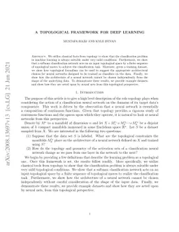 A Topological Framework for Deep Learning