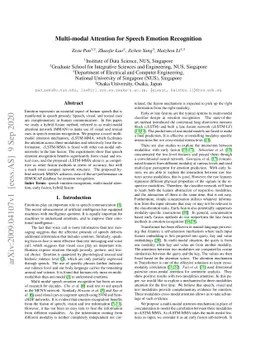 Multi-modal Attention for Speech Emotion Recognition