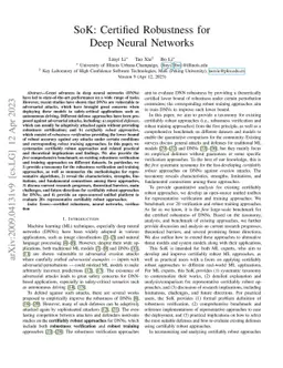 SoK: Certified Robustness for Deep Neural Networks