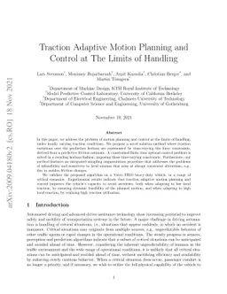Traction Adaptive Motion Planning at the Limits of Handling