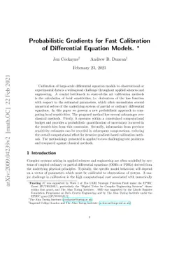 Probabilistic Gradients for Fast Calibration of Differential Equation
  Models