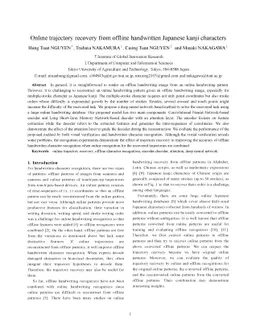 Online trajectory recovery from offline handwritten Japanese kanji
  characters