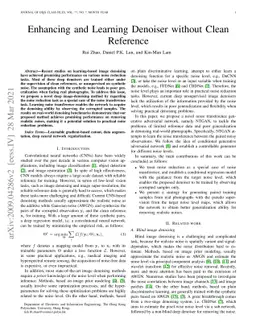 Enhancing and Learning Denoiser without Clean Reference