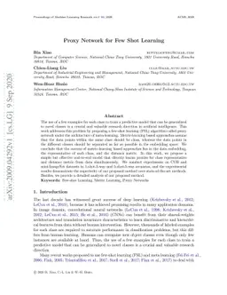 Proxy Network for Few Shot Learning