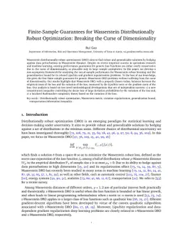 Finite-Sample Guarantees for Wasserstein Distributionally Robust
  Optimization: Breaking the Curse of Dimensionality