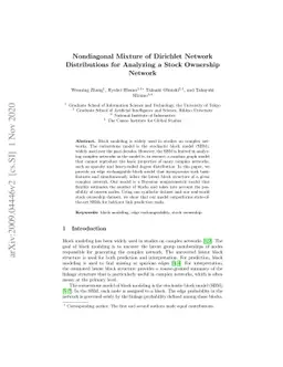 Nondiagonal Mixture of Dirichlet Network Distributions for Analyzing a
  Stock Ownership Network