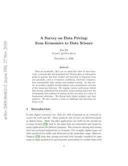 A Survey on Data Pricing: from Economics to Data Science