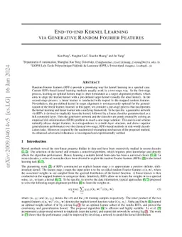 End-to-end Kernel Learning via Generative Random Fourier Features