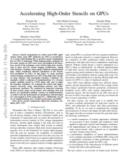 Accelerating High-Order Stencils on GPUs