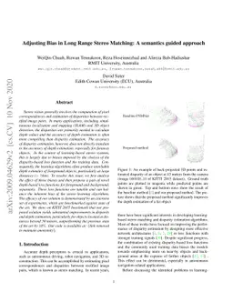 Adjusting Bias in Long Range Stereo Matching: A semantics guided
  approach