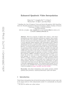 Enhanced Quadratic Video Interpolation