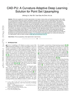 CAD-PU: A Curvature-Adaptive Deep Learning Solution for Point Set
  Upsampling