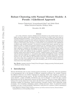 Robust Clustering with Normal Mixture Models: A Pseudo
  $β$-Likelihood Approach