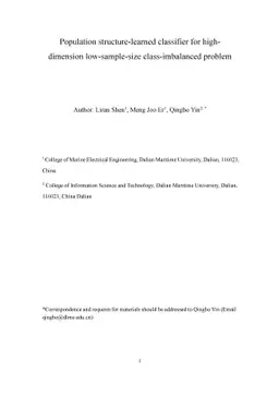 Population structure-learned classifier for high-dimension
  low-sample-size class-imbalanced problem
