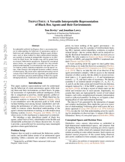 TripleTree: A Versatile Interpretable Representation of Black Box Agents
  and their Environments