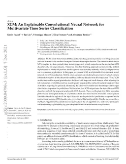 XCM: An Explainable Convolutional Neural Network for Multivariate Time
  Series Classification