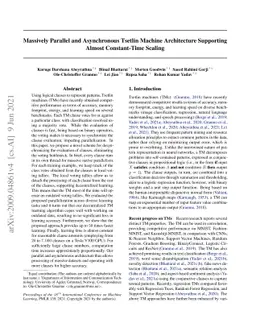 Massively Parallel and Asynchronous Tsetlin Machine Architecture
  Supporting Almost Constant-Time Scaling